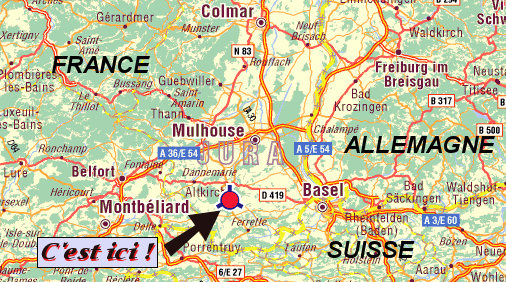 Localisation: A 25 Km des gares TGV de Mulhouse et Belfort 